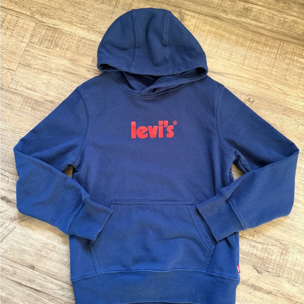 Kids* Levi's Blue Hoodie with Red Logo